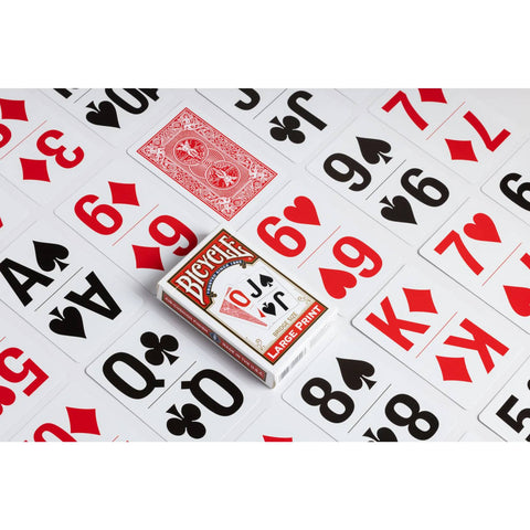 Bicycle Large Print Bridge Size Playing Cards Deck Super Jumbo Red USPCC
