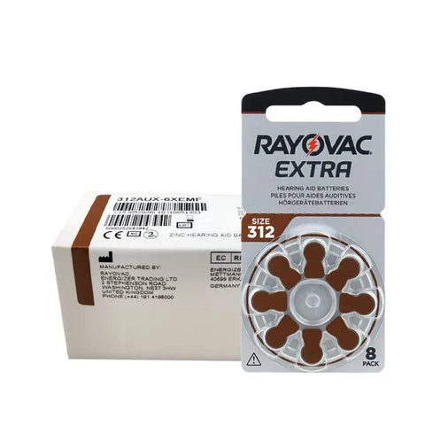 80x Rayovac Extra Size 312 Hearing Aid Batteries PR41 1.45V Zinc Air