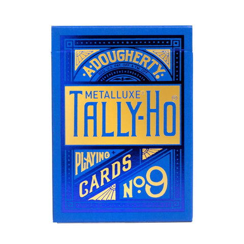 Bicycle Tally Ho Metalluxe Blue Playing Cards Deck No9 Linoid Finish