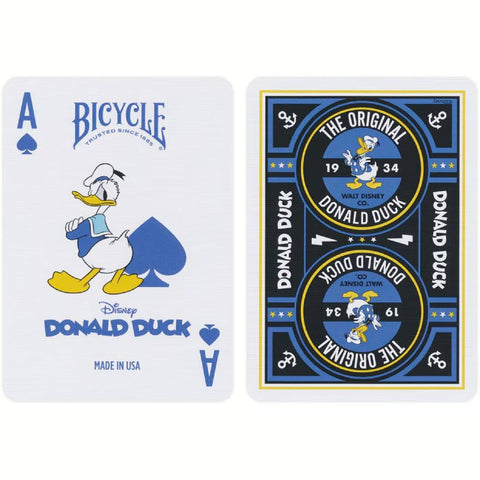 Bicycle Donald Duck Playing Cards Deck Disney Original Poker Size Blue