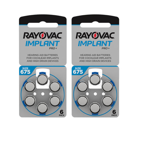 12x Rayovac Implant Pro Size 675 Mf Pr44 Batteries Hearing Aid Cochlear Implants