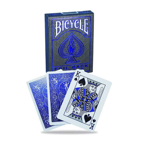 Bicycle Foil Metal Luxe Blue NEW Edition Rider Back Playing Cards Deck USpcc