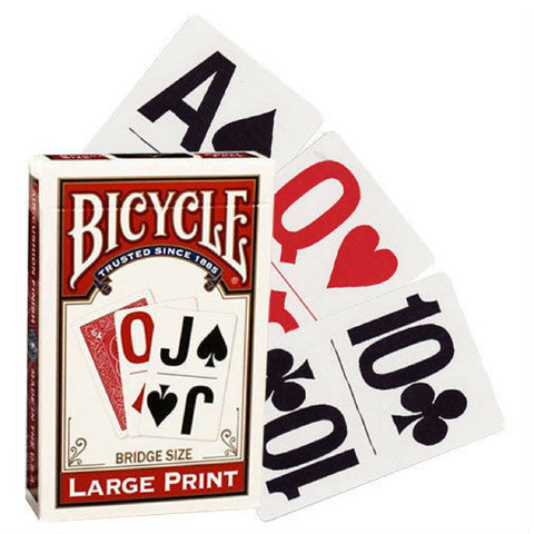 Bicycle Large Print Bridge Size Playing Cards Deck Super Jumbo Red USPCC