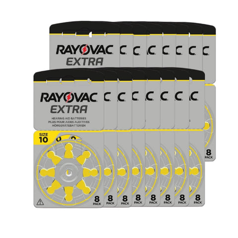 128x Rayovac Extra Size 10 PR70 Hearing Aid Batteries 1.45V Zinc Air