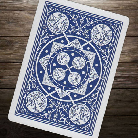 Bicycle Tally Ho Fan Back Playing Cards Deck Blue Standard Index Linoid