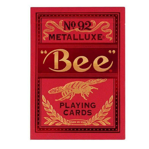 Bicycle Bee Metalluxe Red No92 Playing Card Deck Magic Tricks Premium Casino