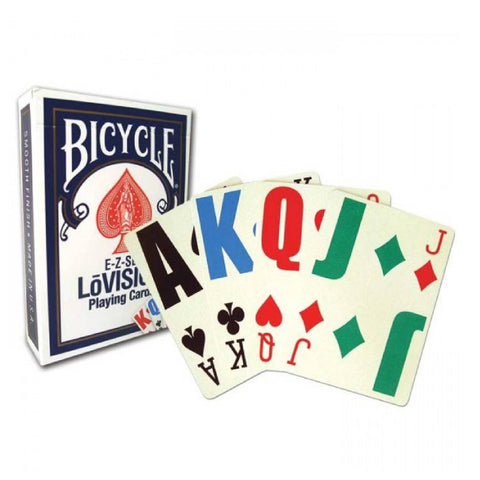 Bicycle E-Z-SEE Lovision Playing Cards Deck Color Code Blue