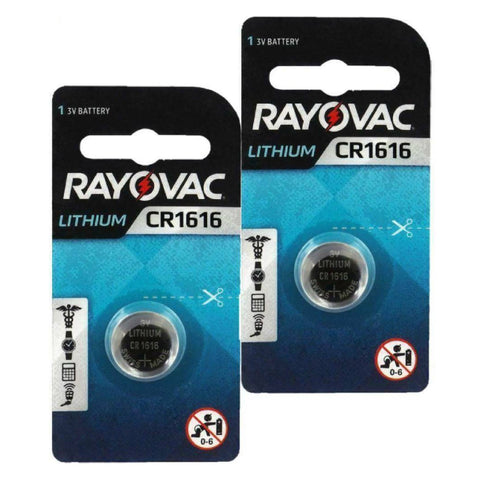 2x Rayovac Cr1616 Lithium Batteries 3V Cell Coin Button Switzerland
