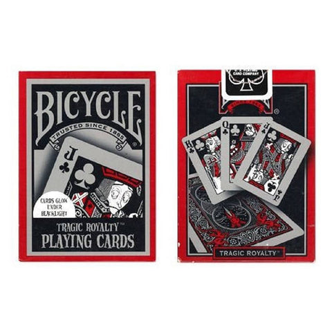 Bicycle Tragic Royalty Playing Cards Deck Glow In Dark Under Black Light