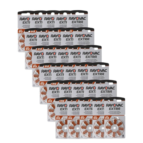 240x Rayovac Extra Size 312 Hearing Aid Batteries Pr41 1.45V Zinc Air