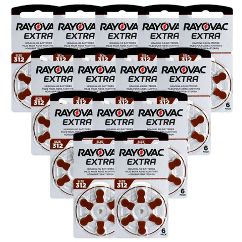 84x Rayovac Extra Advanced Size 312 Mf PR41 Batteries 1.45V Zinc Air