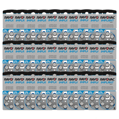 180x Rayovac Implant Pro Size 675 Mf Pr44 Batteries Hearing Aid Cochlear Implants