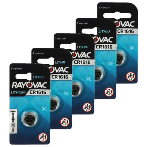 5x Rayovac Cr1616 Lithium Batteries 3V Cell Coin Button Switzerland