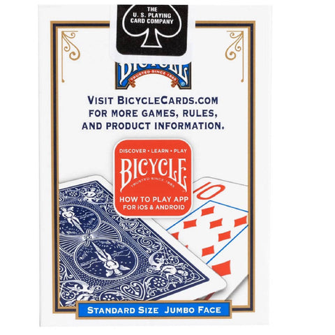 Bicycle Rider Jumbo Poker Cards Color Blue