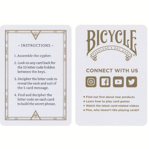 Bicycle Cypher Playing Cards Deck Poker Size Air-Cushion Finish USpcc