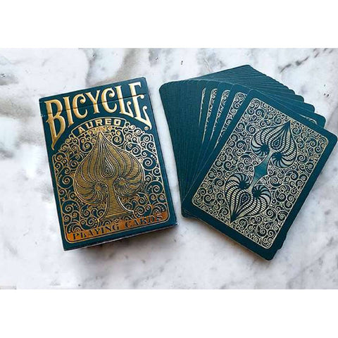 Bicycle Aureo Green Playing Cards Deck Poker Size Air-Cushion Finish USpcc