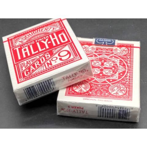 Bicycle Tally Ho Fan Back Playing Cards Deck Red Standard Index Linoid