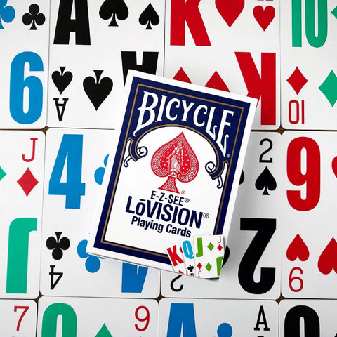 Bicycle E-Z-SEE Lovision Playing Cards Deck Color Code  Blue