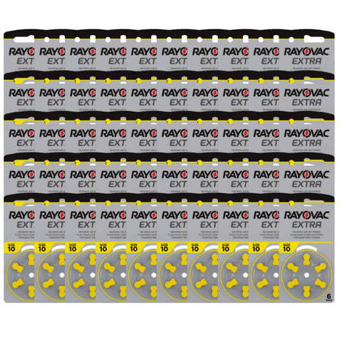 300x Rayovac Extra Advanced Size 10 Pr70 Hearing Aid Batteries 1.45V Zinc Air