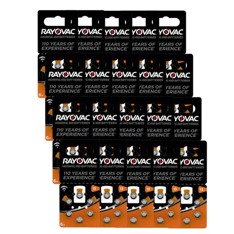 120x Rayovac Acoustic Special Size 13 MF PR48 Batteries 1.45V