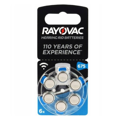 60x Rayovac Acoustic Special Size 675 Mf Pr44 Hearing Aid Batteries 1.45V