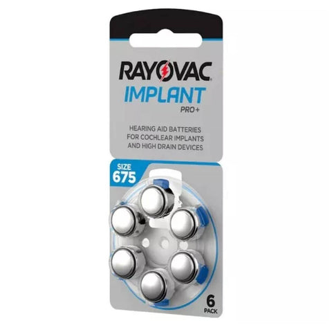 60x Rayovac Implant Pro Size 675 Mf Pr44 Batteries Hearing Aid Cochlear Implants