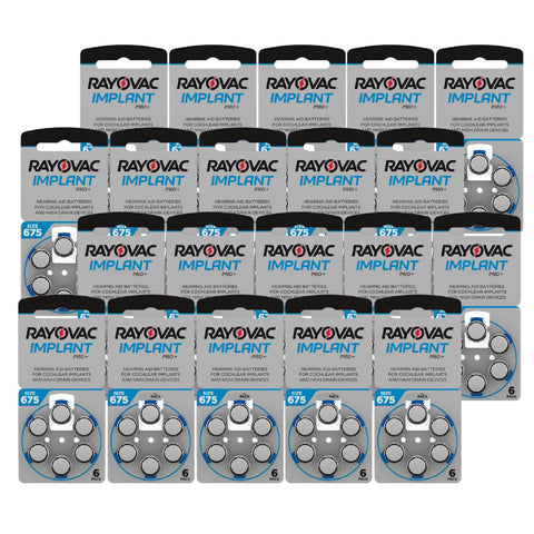 120x Rayovac Implant Pro Size 675 Mf Pr44 Batteries Hearing Aid Cochlear Implants