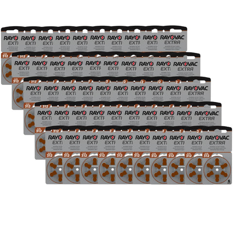 300x Rayovac Extra Advanced Size 312 Mf Pr41 Hearing Aid Batteries 1.45V Zinc Air
