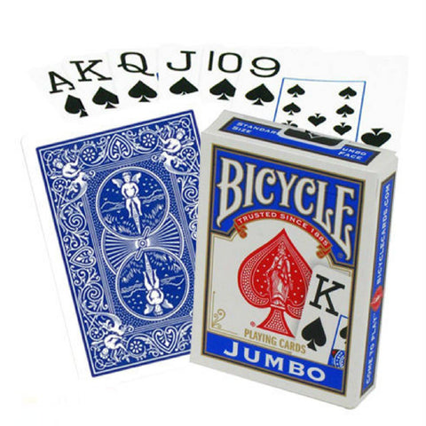 Bicycle Rider Jumbo Poker Cards Color Blue