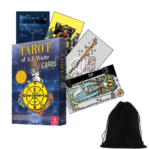 Tarot of A.E. Waite Icards Gb Interactive Options Agm Urania With Velvet Bag