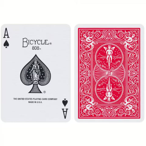 Bicycle Rider Back 808 Black Seal Playing Cards Red