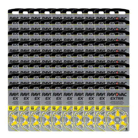 480x Rayovac Extra Advanced Size 10 PR70 Batteries 1.45V Zinc Air