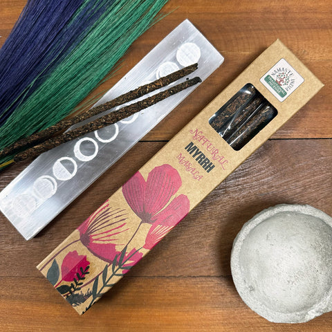 Natural Botanical Masala Incense Sticks - Myrrh By Namaste India Meditation NEW