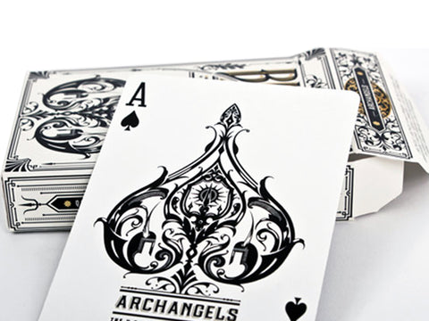 Bicycle Archangels Playing Cards For Poker | Theory11 | Made in USA | Black White