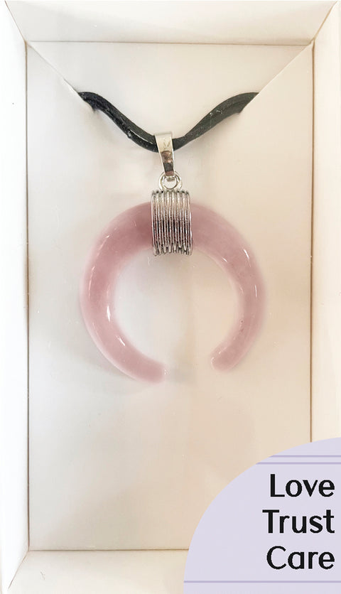 Amulet Pendant Rose Quartz Lo Scarabeo Love Trust Care Warming Energies NEW