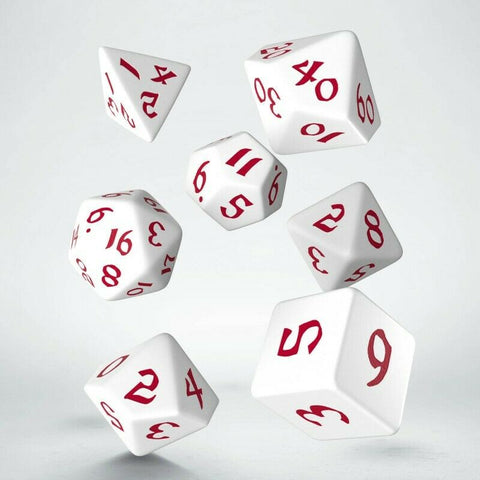 Classic Runic White And Red Dice Set Story Role Playing Games Q-Workshop NEW