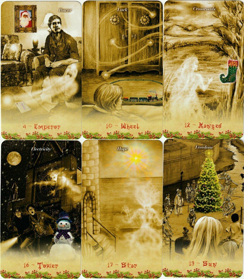 A Christmas Tarot Cards & Book Schiffer Publishing Roseberry Kesara Dennett NEW