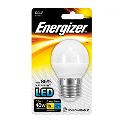 Energizer Led Golf Light Bulb E27 S8696 Warm White 2700K 5.9W 40W 470 Lumens NEW