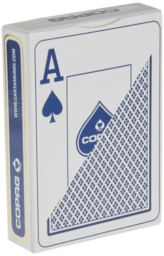 Copag Blue Deck 2 Corner Playing Cards 100% Plastic Jumbo Index Poker NEW