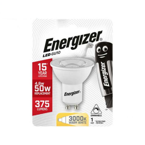 Energizer Led Gu10 Light Bulb S8691 Warm White 3000K 4.6W 50W 375 Lumens NEW