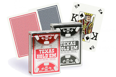 Copag Texas Hold'em Silver Poker Cards Casino Deck Black Peek Index 100% Plastic