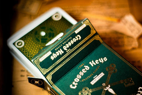 Ellusionist Crossed Keys Playing Cards Deck Green White Magic Tricks NEW