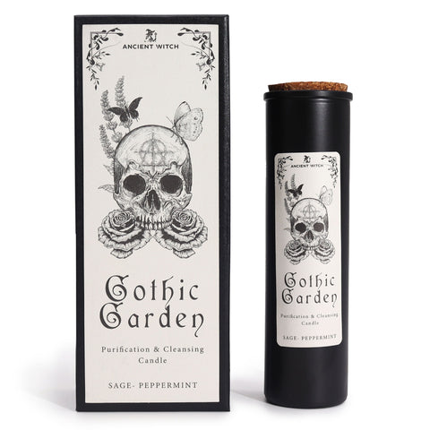 Ancient Witch Gothic Garden Candle, Sage & Peppermint Purification, 50h Burn