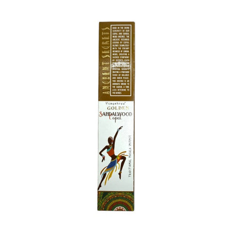 Vijayshree Golden Ancient Copal & Sandalwood Incense Sticks, 15g for Meditation