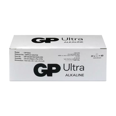 GP LR6 AA Ultra Alkaline (G-TECH) industrial batteries 40 vnt.