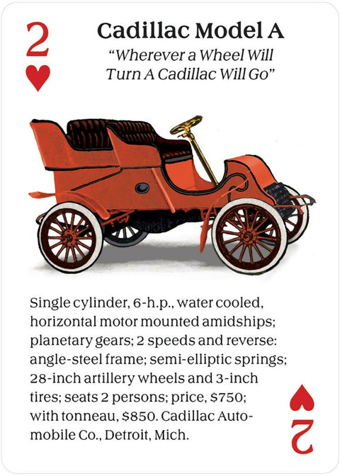 Turn Of The Century Motor Cars Playing Cards Deck US Games Systems NEW