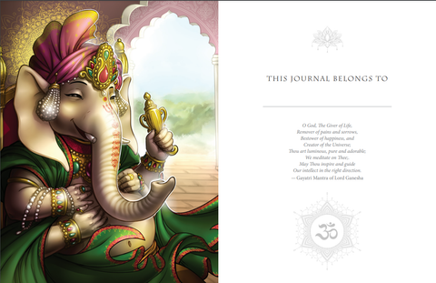 Whispers Of Lord Ganesha Journal Lines Notebook Angela Hartfield Blue Angel NEW
