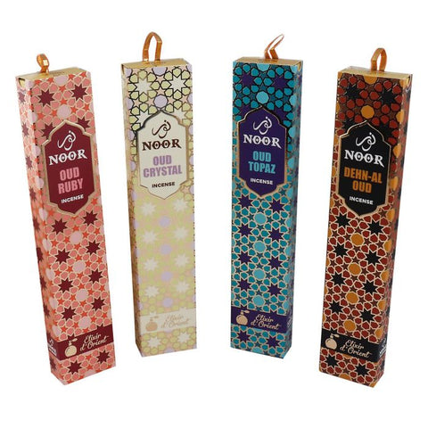 Noor Topaz Agarwood Oud Incense Sticks, 15g Box, Made in India