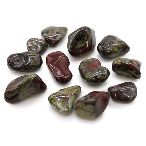 12 Medium African Tumble Stones - Dragon Stone - Gemstones Ancient Wisdom NEW