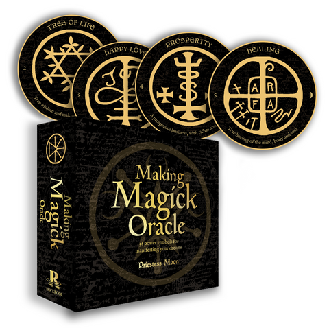 Making Magick Oracle Round Cards Rockpool Priestess Moon Symbolic Manifest NEW